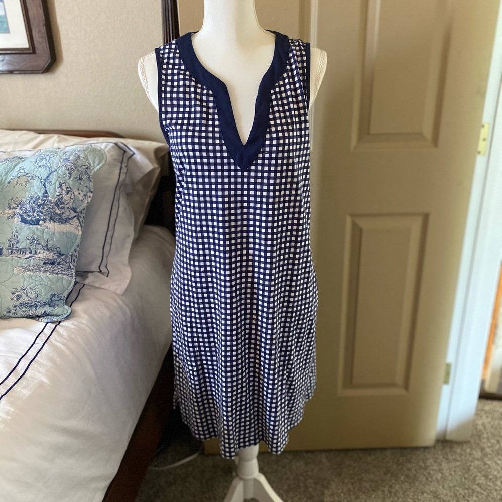 Draper James x Lands End gingham knit dress